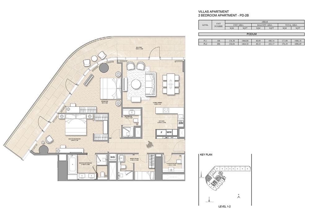 Floor Plan - Address Harbour Point by Emaar