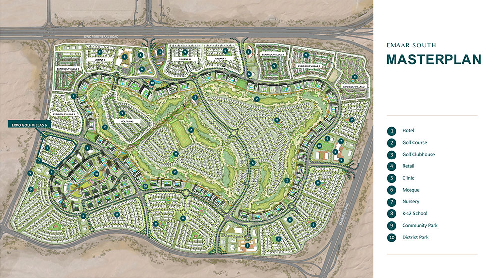 Expo Golf Villas 6 at Emaar South, Dubai - Master Plan