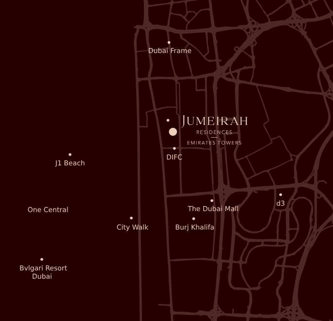 Jumeirah Residences Emirates Towers Location
