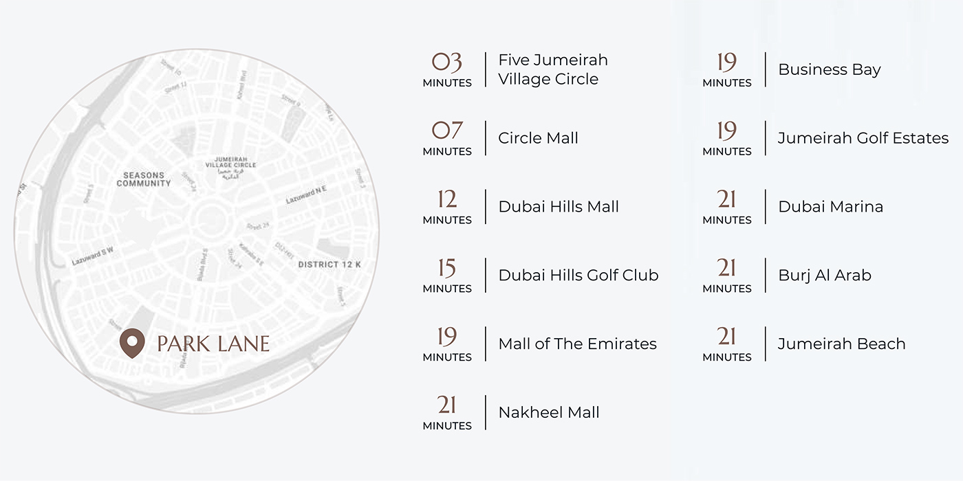 Park Lane at JVC Location